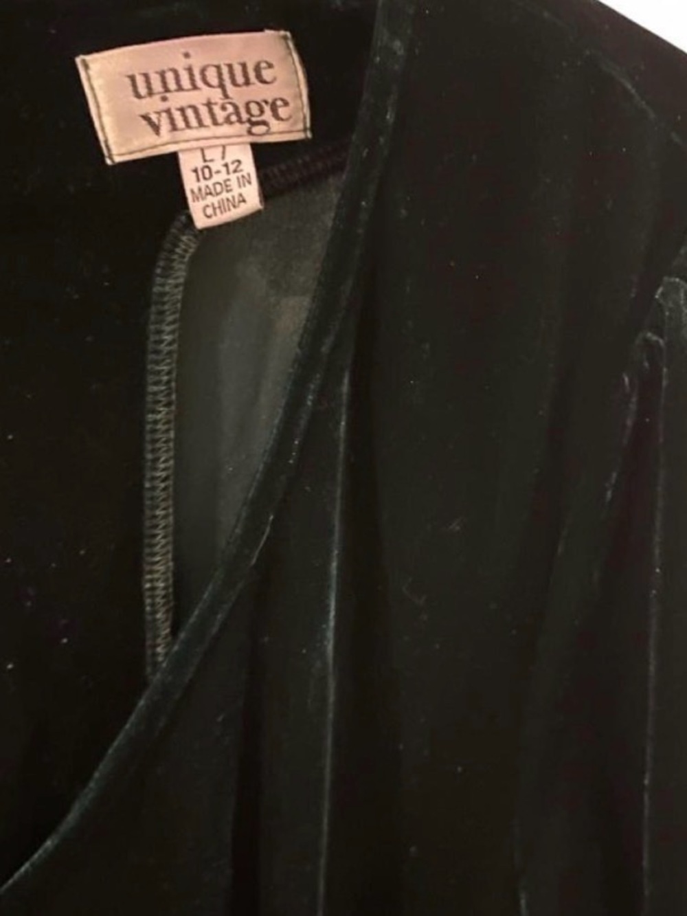 Unique Vintage Emerald Green Velvet Wide-Leg Jumpsuit 💚 NWT - Picture 5 of 7
